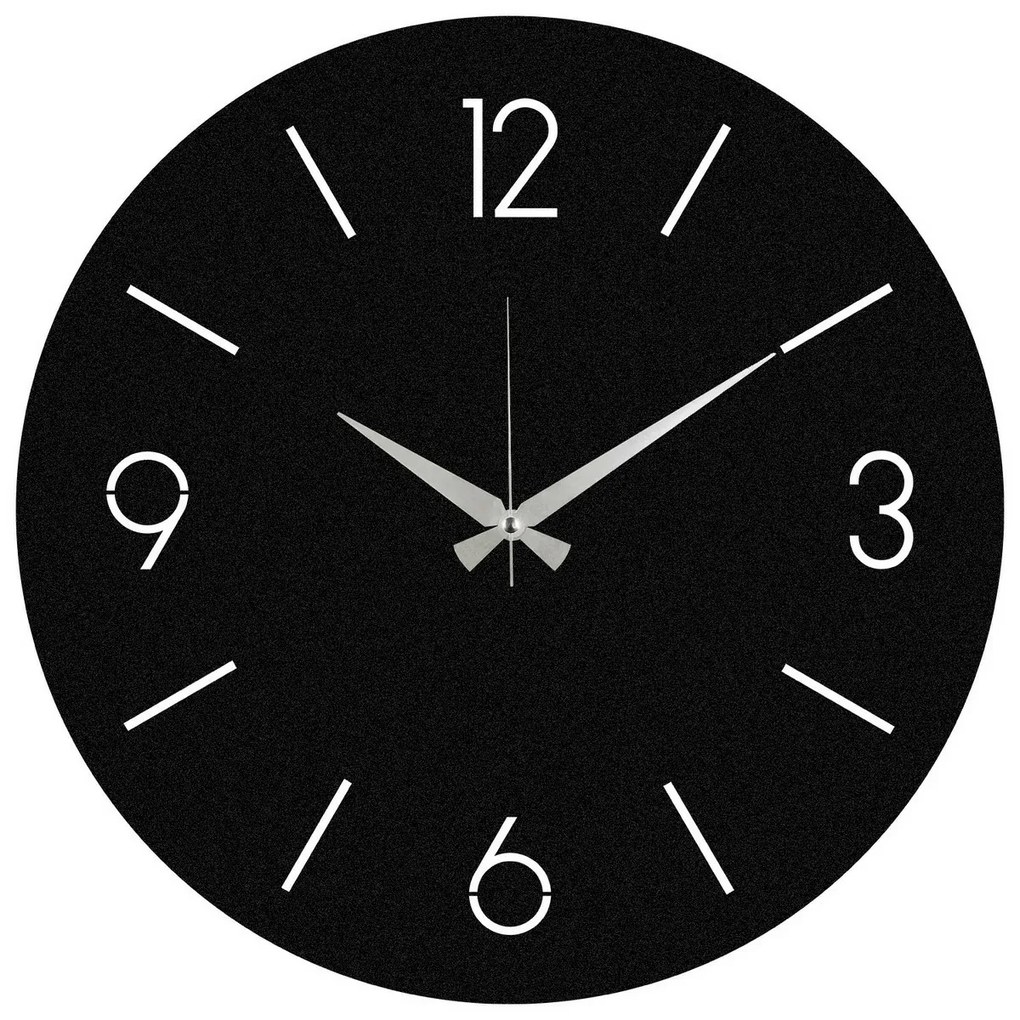 Ceas de perete Trevwela, Black , 48 x 48 cm