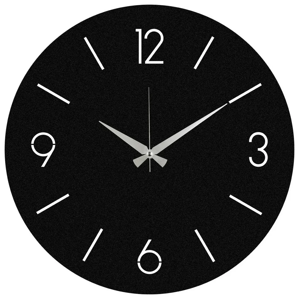 Ceas de perete Trevwela, Black , 48 x 48 cm