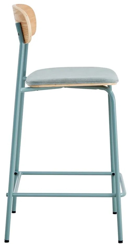 Scaune de bar albastre/în culoare naturală 2 buc. (înălțime șezut 66 cm) Adriana – Marckeric