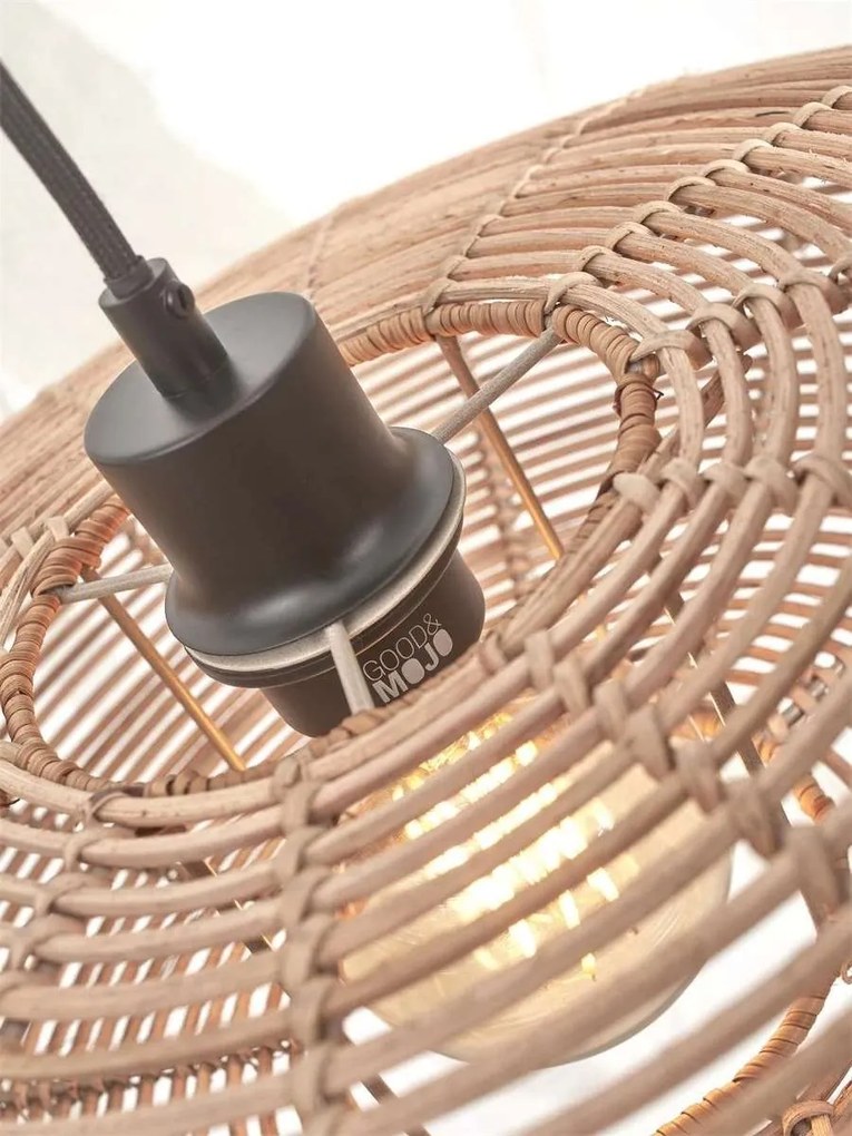 Lampadar eco din bambus cu ratan Tanami S nat/disc, nat