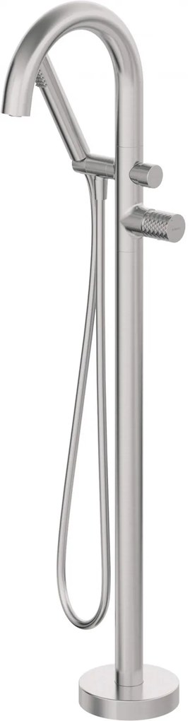 Baterie pentru cada freestanding, otel, cu set de dus, Deante Silia Hexa Otel