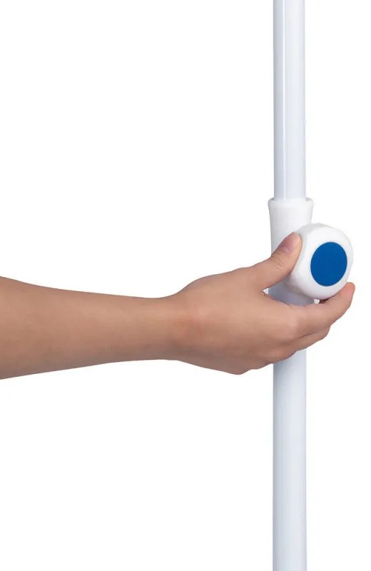 Umbrela de plaja MUHLER 2119 1008628, Ø160 cm, 195 cm inaltime, 8 spite, Protectie UV UPF 50+, Brat detasabil, Albastru