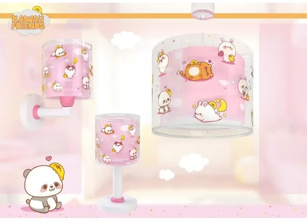 Dalber 41761S - Lampă LED pentru copii KAWAII FRIENDS 1xG4/4W/230V, roz