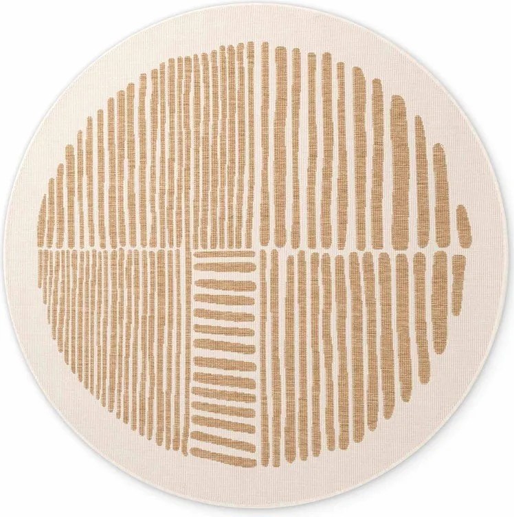 Covor pentru exterior și interior crem/în culoare naturală rotund ø 160 cm Haringey Bounds – Ted Baker