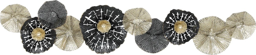 HOMCOM Imagine de perete, decorațiune de perete cu ramă metalică, stil modern, Negru+Auriu | Aosom Romania