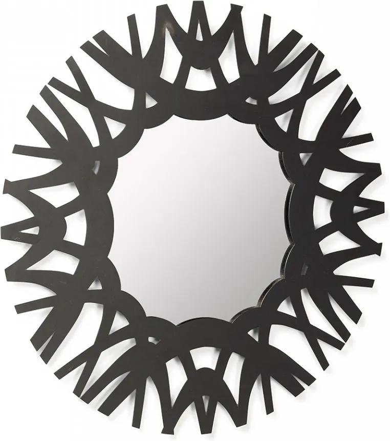 Oglinda rotunda din metal negru 60 cm Mitchell La Forma
