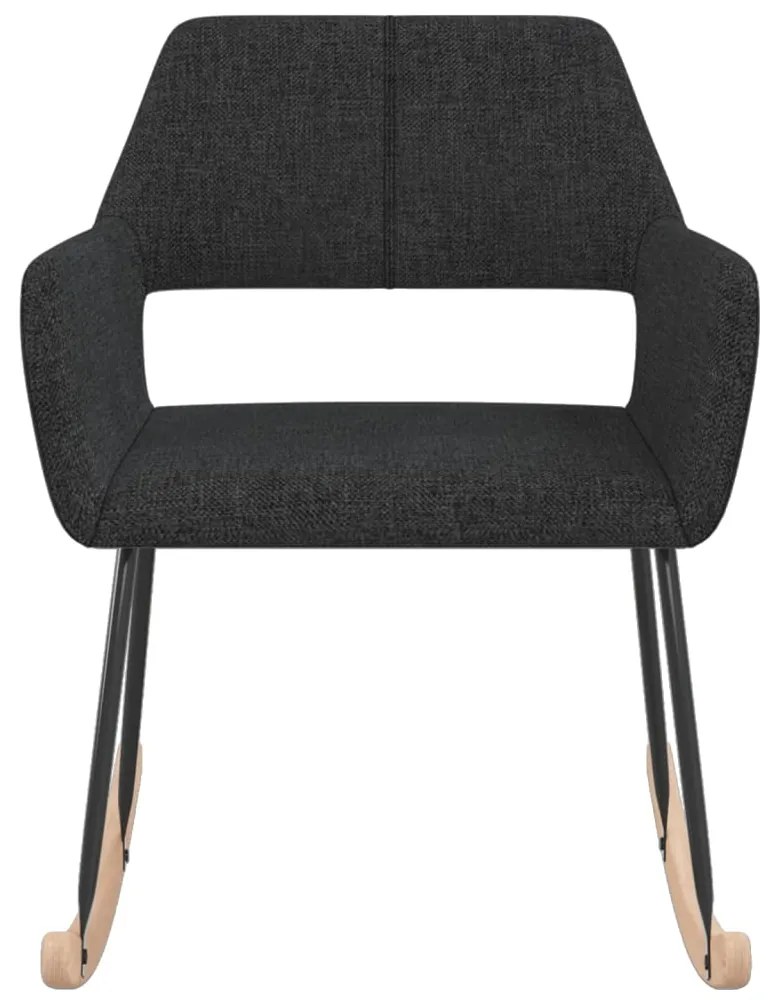330356 vidaXL Scaun balansoar, negru, material textil