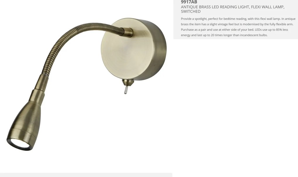 Aplica cu reader LED design minimalist Wall alama antic 9917AB SRT