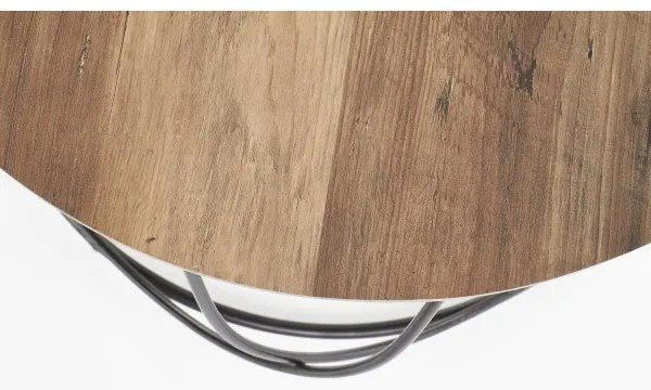 Măsuță de cafea NUBIRA 41x60 cm negru/maro