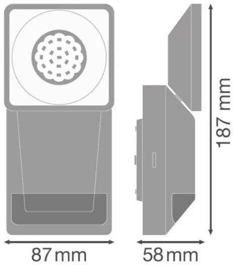 Aplică LED de exterior cu senzor SPOT LED/8W/230V IP55 albă Ledvance