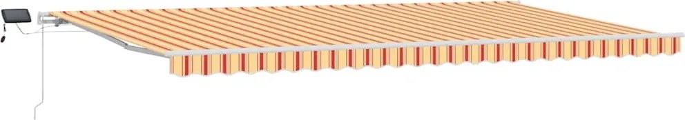 vidaXL Cortina Retractabilă Manual Galben și portocalie 600 × 300 cm