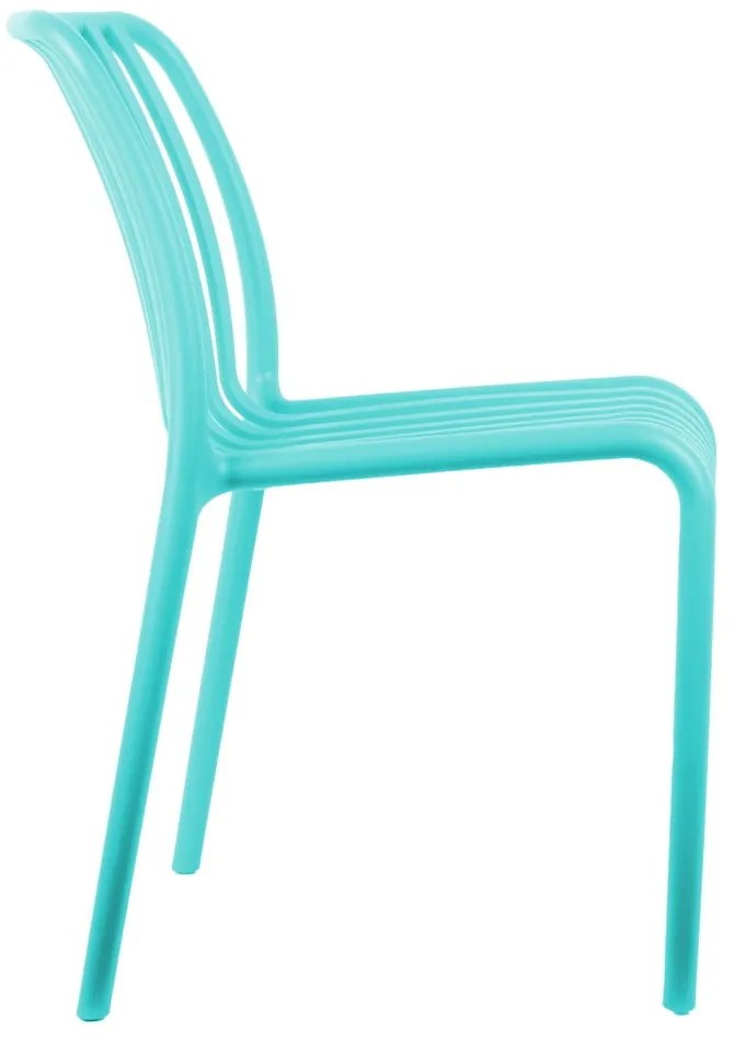 Scaun de dining turcoaz din plastic Glee – Leitmotiv