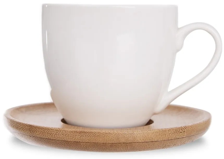 Cești albe 6 buc. pentru cappuccino/cu farfurioară din porțelan 110 ml Whiteline – Orion