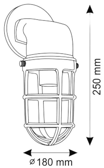 Aplică de exterior LUND 1xE27/12W/230V IP44 crom