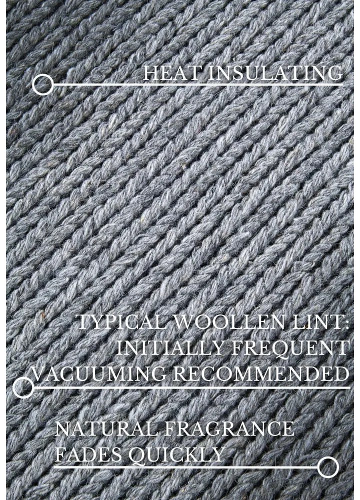 Covor gri țesut manual din lână 60x90 cm Francois – Villeroy&amp;Boch