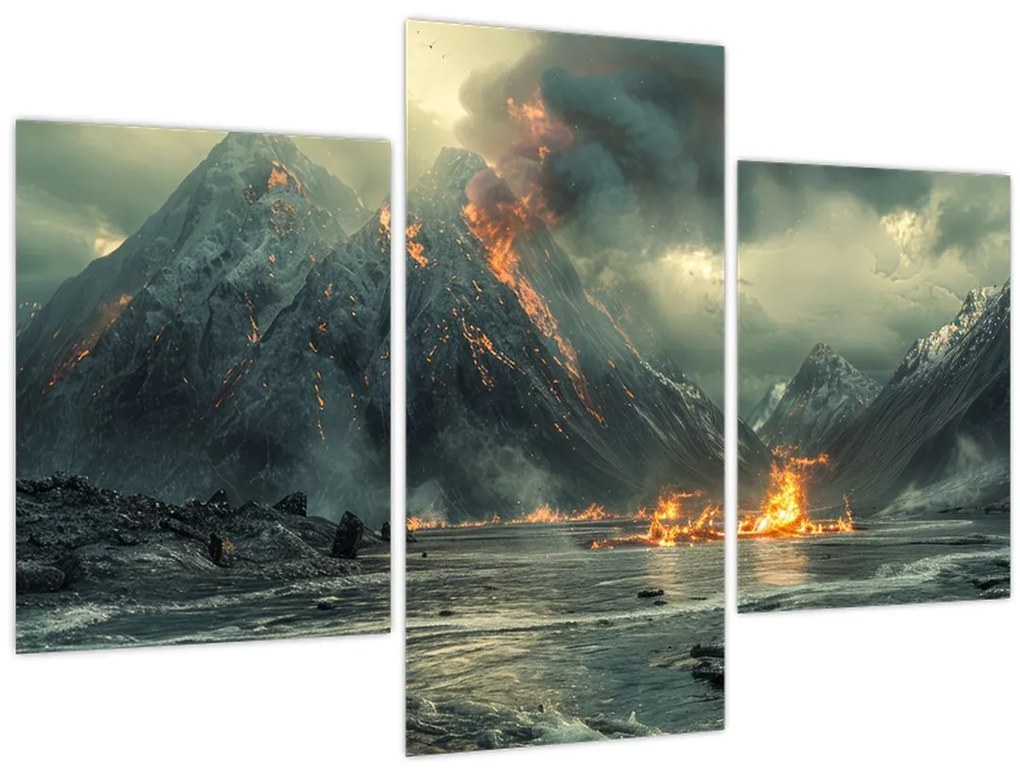 Tablou - Erupție vulcanică (90x60 cm)