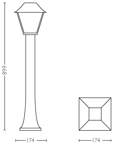 Philips 16497/30/PN - Corp de iluminat exterior MYGARDEN ALPENGLOW E27/60W/230V