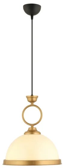 Lampă suspendată pe cablu MONZA 1xE27/40W/230V Ø 26 cm crem/bronz