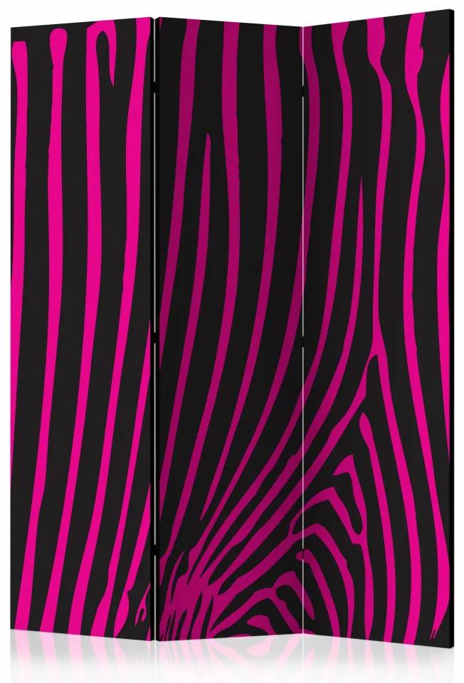 Paravan - Zebra pattern (violet) [Room Dividers]
