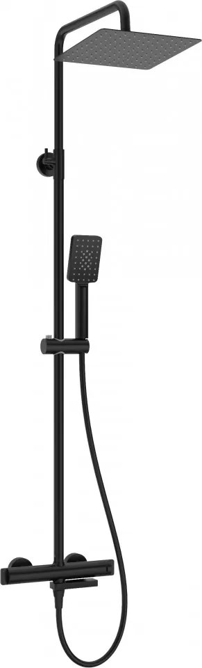 Coloana de duș cu baterie termostatică finisaj negru NAC_N1HT