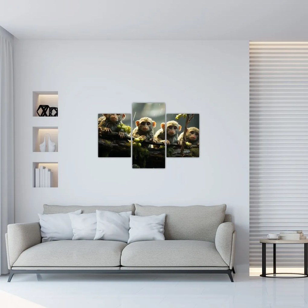 Tablou - Maimuțe (90x60 cm)