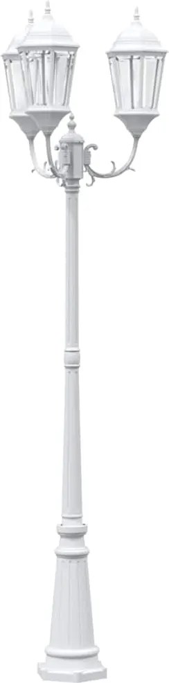 vidaXL Lumina de grădină Alb 61 x 53 x 235 cm Aluminiu și sticlă