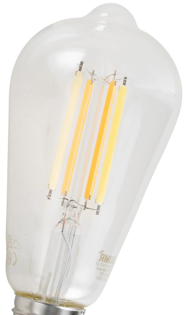 Set 5 becuri Becuri LED E27 reglabile ST64 transparente 7W 806lm 2700-6500K