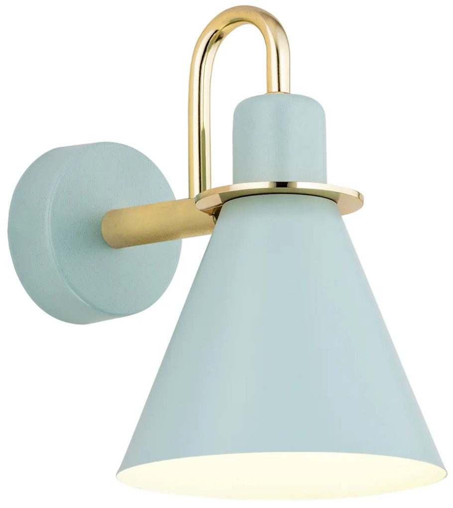 Aplica moderna design retro Beverly albastru/auriu