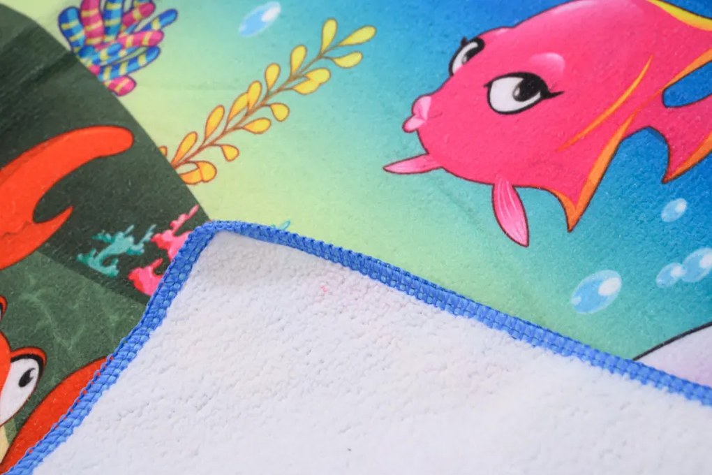 Poncho copii SEA FISH albastru 60 x 90 cm Dimensiune: 60 x 90 cm