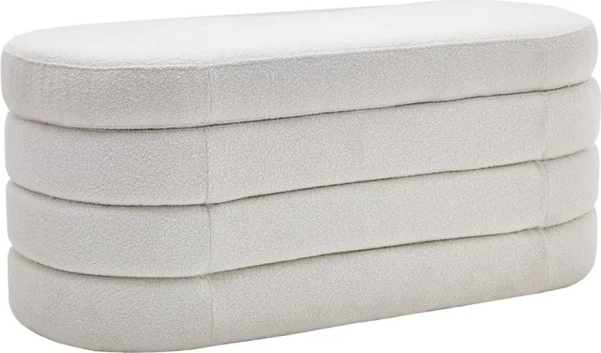 Bancheta cu spatiu de depozitare, Tesatura Boucle, VOQUE 115cm