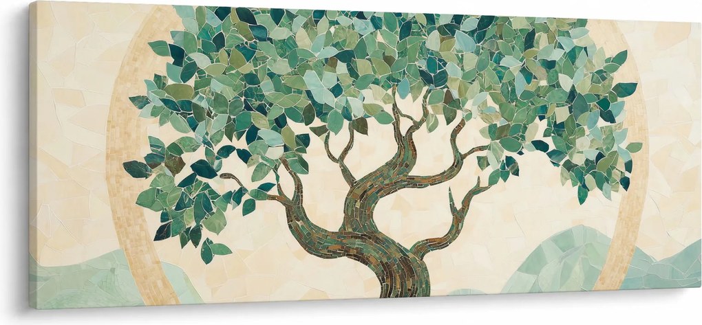 Tablou – Mozaic elegant cu arbore (120x50 cm)