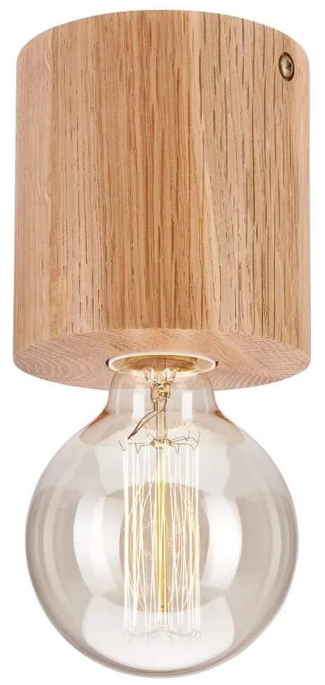 Plafonieră OAK 1xE27/60W/230V stejar d. 10,5 cm