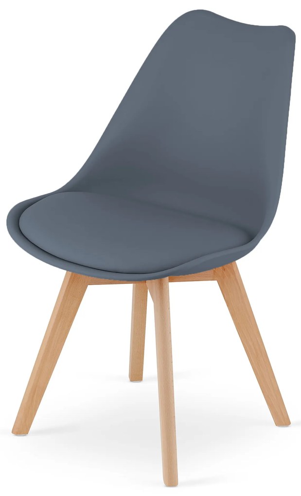 Scaun BALI MARK gri inchis cu picioare din fag