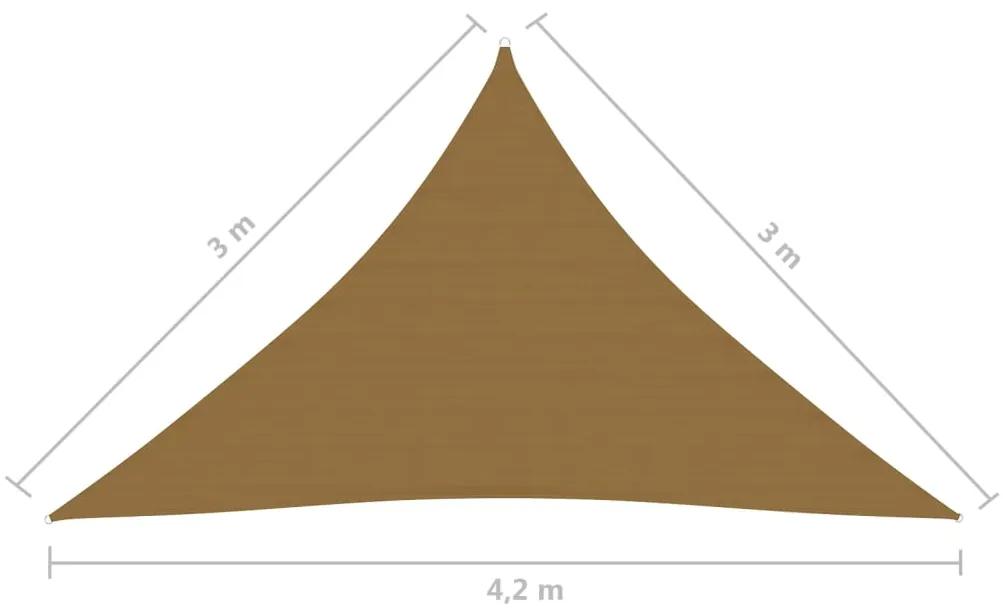 Panza parasolar, gri taupe, 3x3x4,2 m, HDPE, 160 g m   Gri taupe, 3 x 3 x 4.2 m