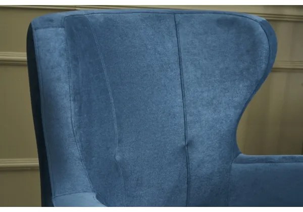 Fotoliu cu aripi NEKO, albastru