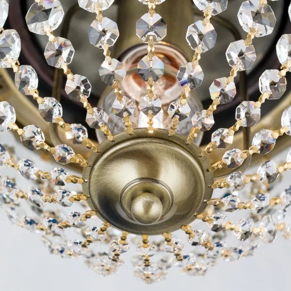Plafonieră de cristal Orion DLU 1840/26 PLAFOND 1xE27/40W/230V d. 26 cm bronz
