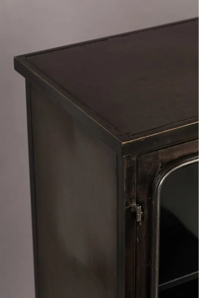 Vitrină neagră din metal 60x100x35 cm Denza – Dutchbone