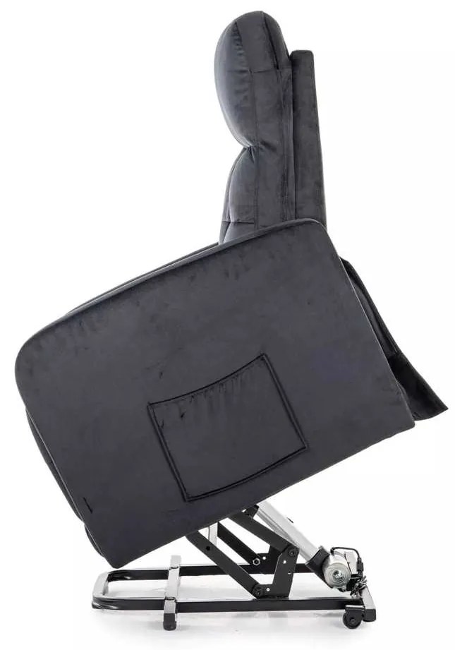 Scaun reclinabil Lennox II Velvet, negru