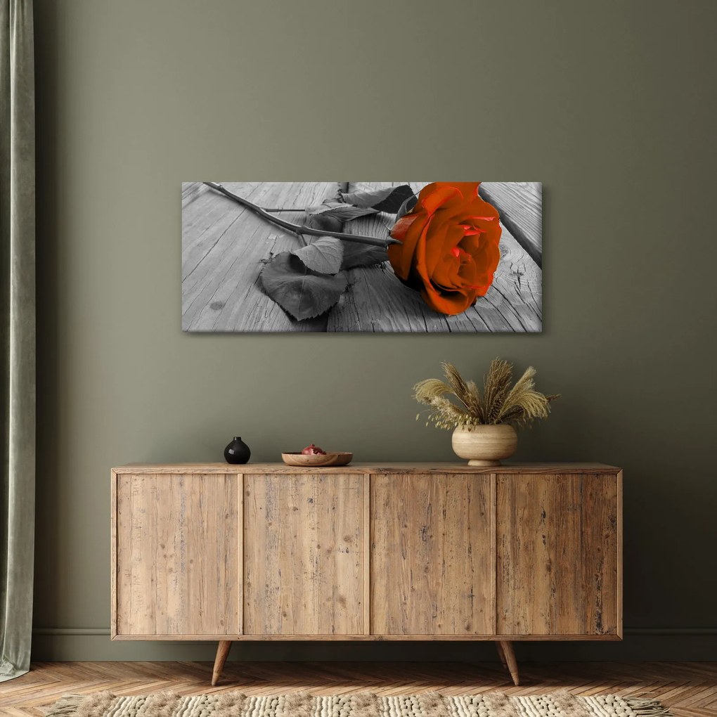 Tablou - Trandafir portocaliu (120x50 cm)