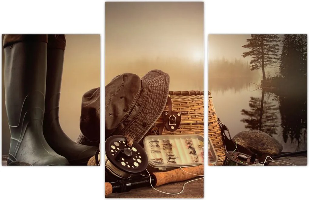 Tablou - Natura moartă, pescuit (90x60 cm)