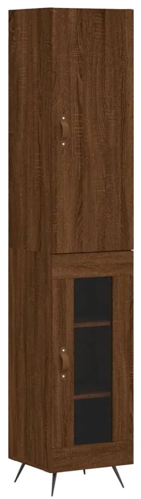 3199024 vidaXL Dulap înalt, stejar maro, 34,5x34x180 cm, lemn prelucrat