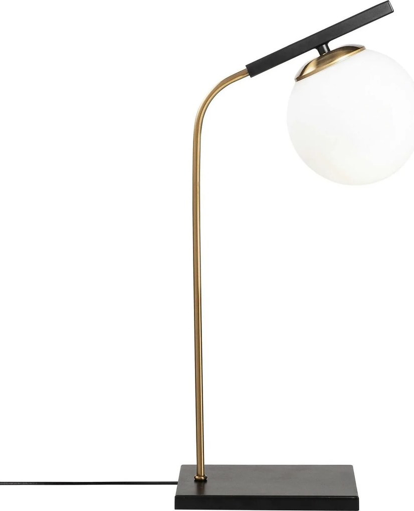 Veioza YILDIZ 4021, negru/auriu, sticla/metal, 26x15x55 cm