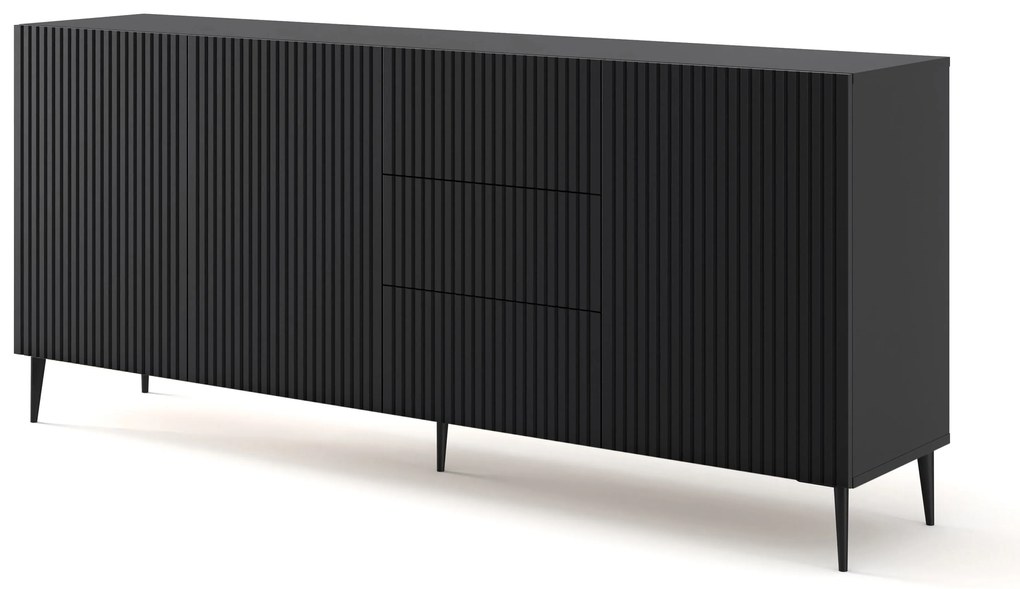 Comodă Rawy 3D3S (Negru + Negru). 1061131