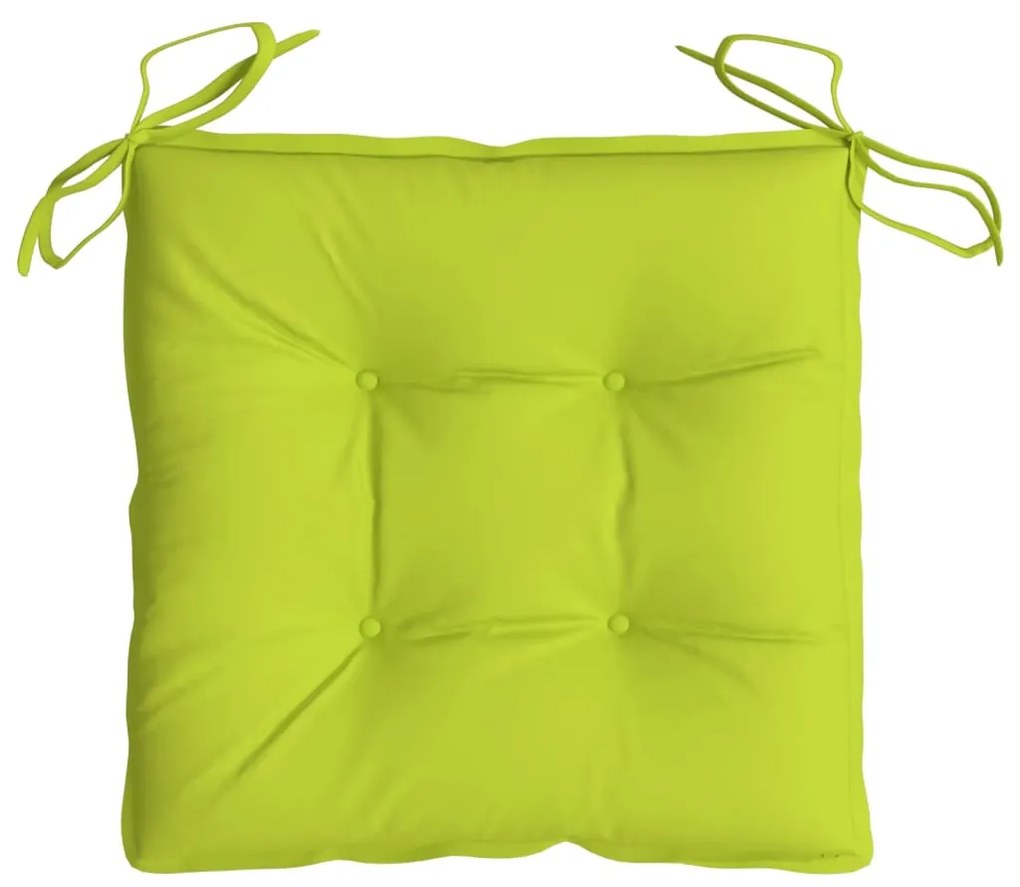 Perne de scaun, 4 buc., verde aprins, 40 x 40 x 7 cm, textil 4, verde aprins, 40 x 40 x 7 cm