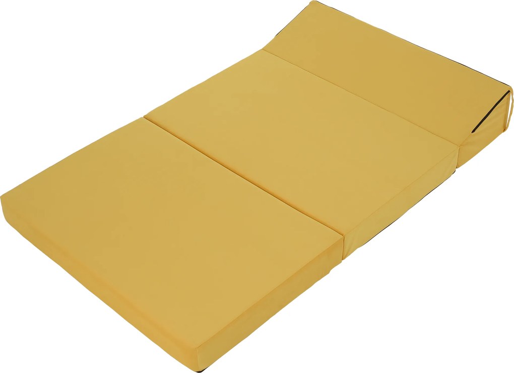 Saltea pliabilă/fotoliu extensibil, 2 in 1, galben, VEDIS