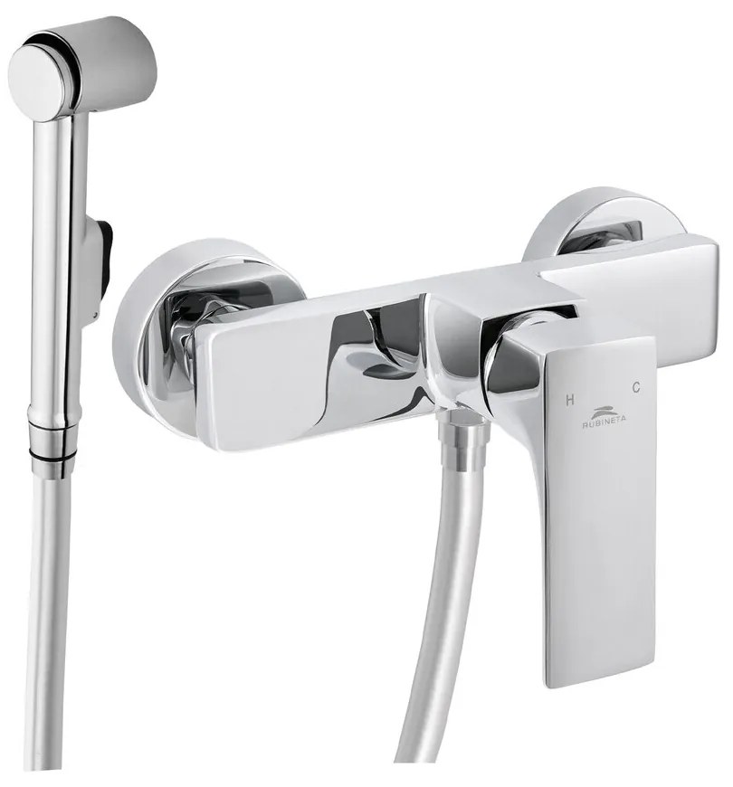 Dus igienic cu baterie Rubineta Modena monocomanda finisaj crom lucios