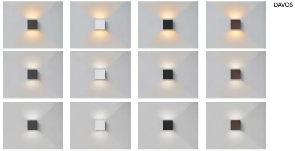 Aplica LED dimabila iluminat exterior ambiental IP54 DAVOS neagra MA-8601
