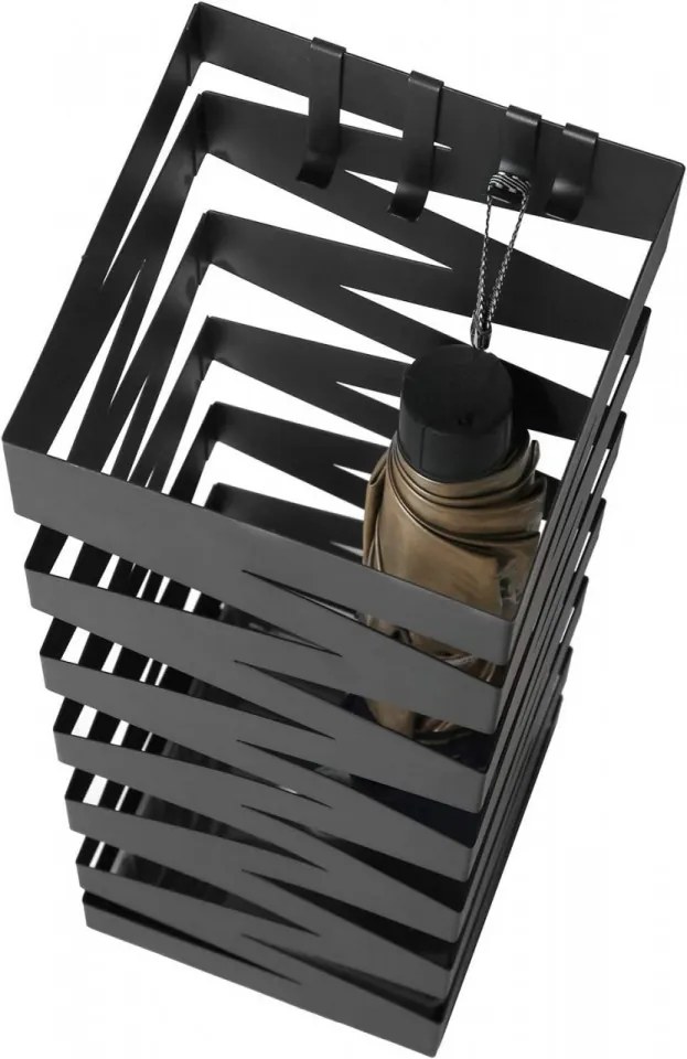 Suport Umbrela, Metal, Negru / Alb