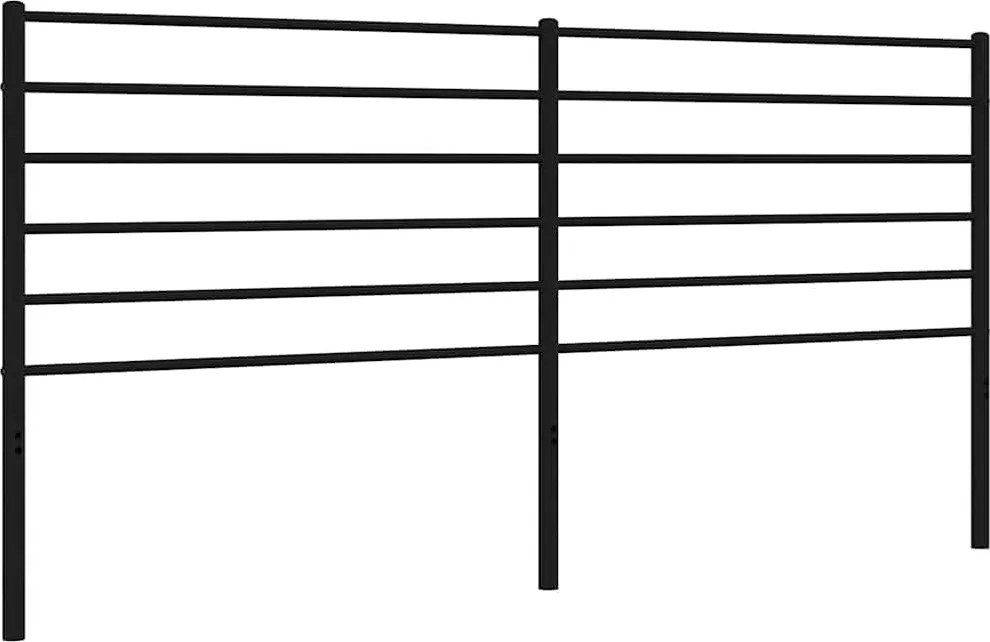 vidaXL Tăblie de pat de schimb metalică, negru, 180 cm