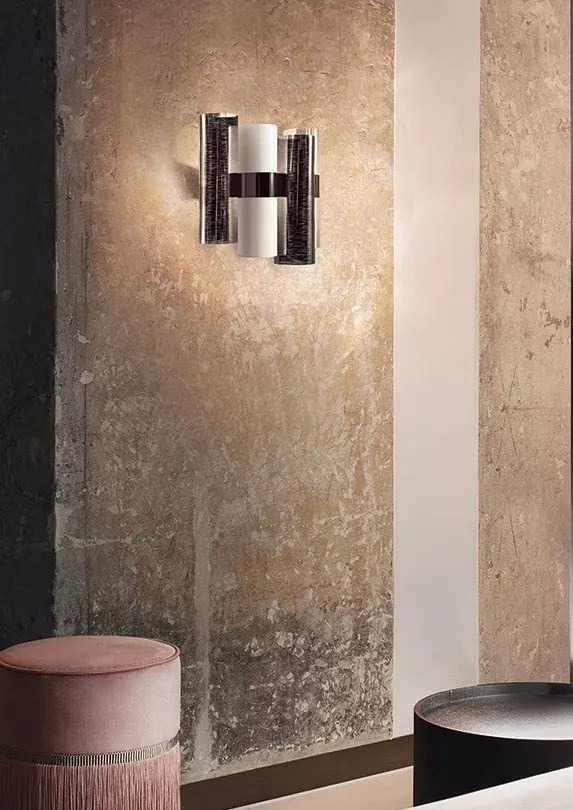 Aplica moderna design Art Deco realizata manual LA LOLLO Pewter